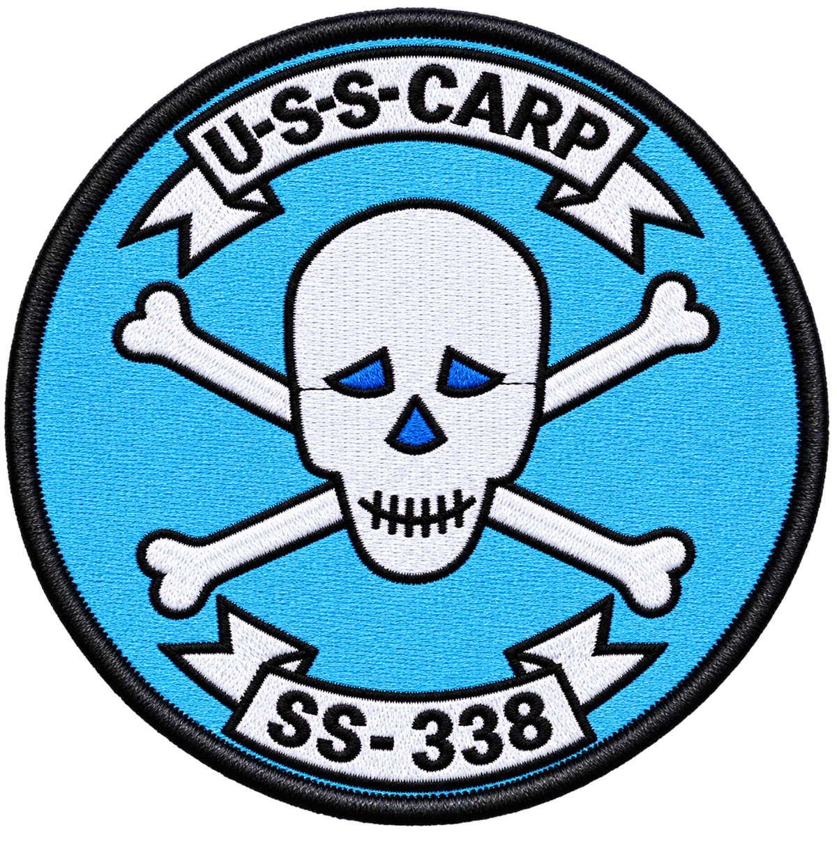 USS CARP SS 338 PATCH SKULL