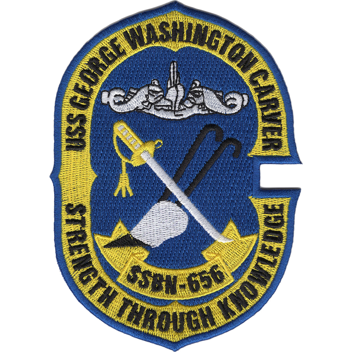 USS GEORGE WASHINGTON CARVER SSBN 656 PATCH
