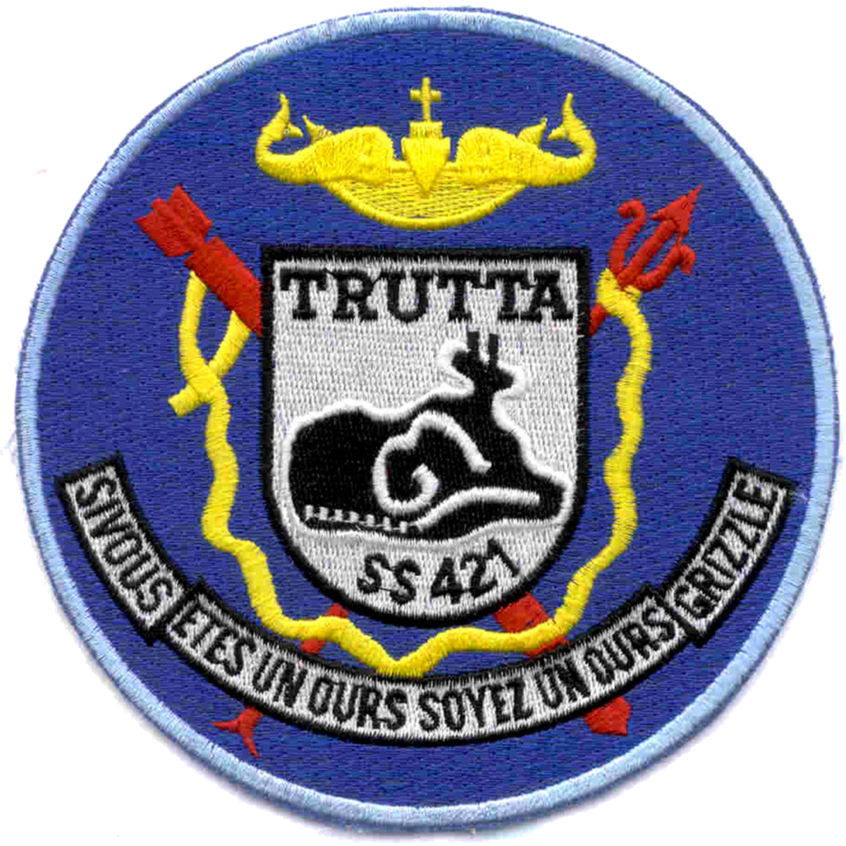 USS TRUTTA SS 421 PATCH
