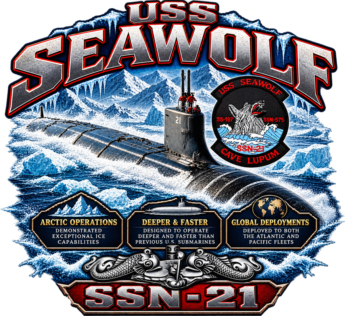 USS Seawolf SSN-21 Dynamic Clothing
