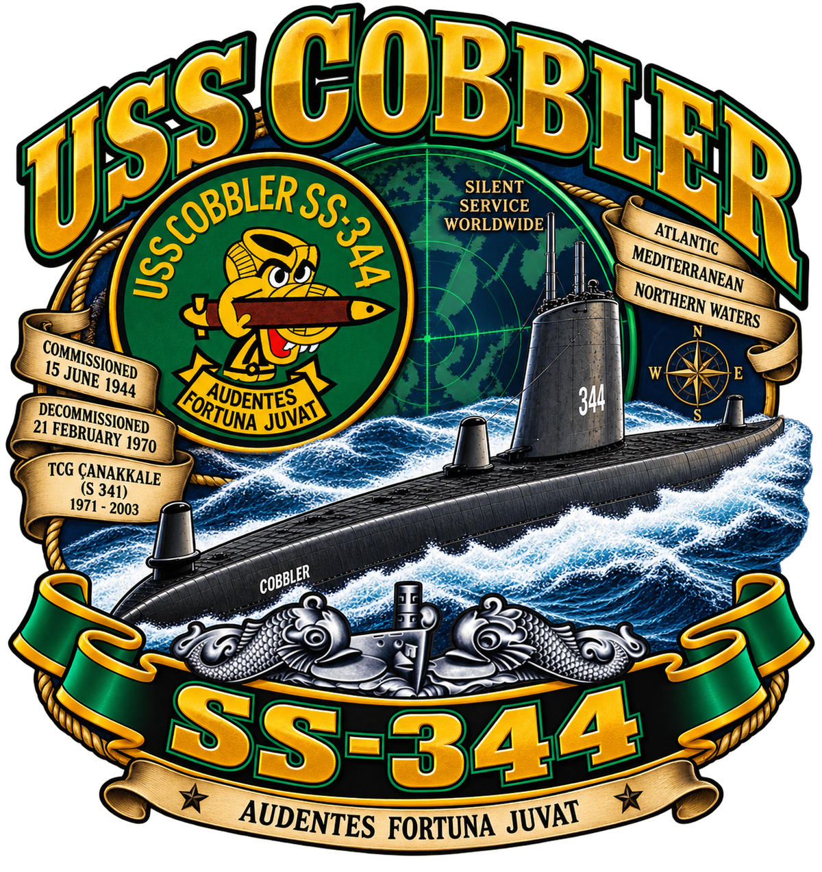 USS COBBLER SS - 344 Dynamic Clothing