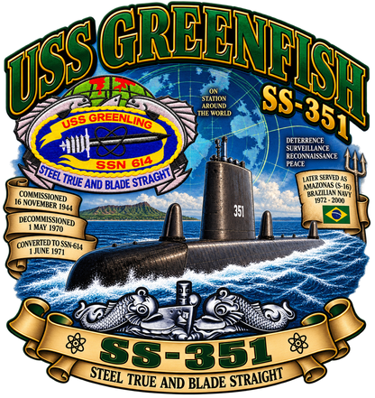 USS GREENFISH SS - 351 Dynamic Clothing