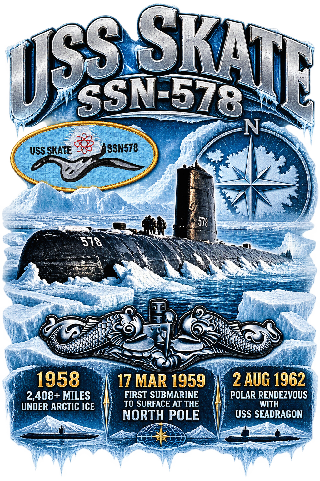 USS Skate SSN-578 Dynamic Clothing