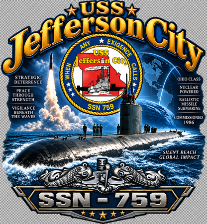 USS Jefferson City SSN - 759 Dynamic Clothing