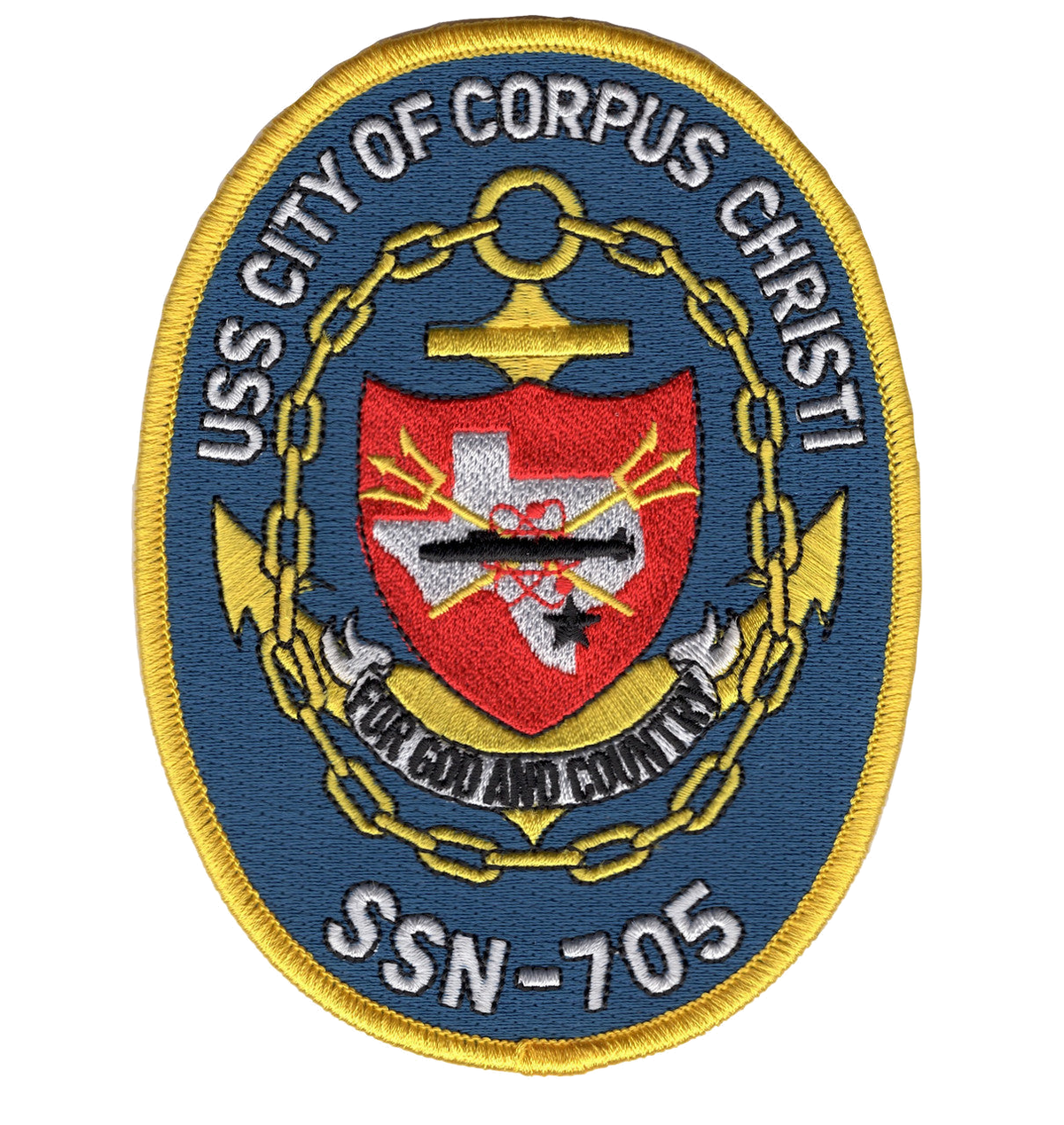 USS CITY of CORPUS CHRISTI SSN 705 PATCH