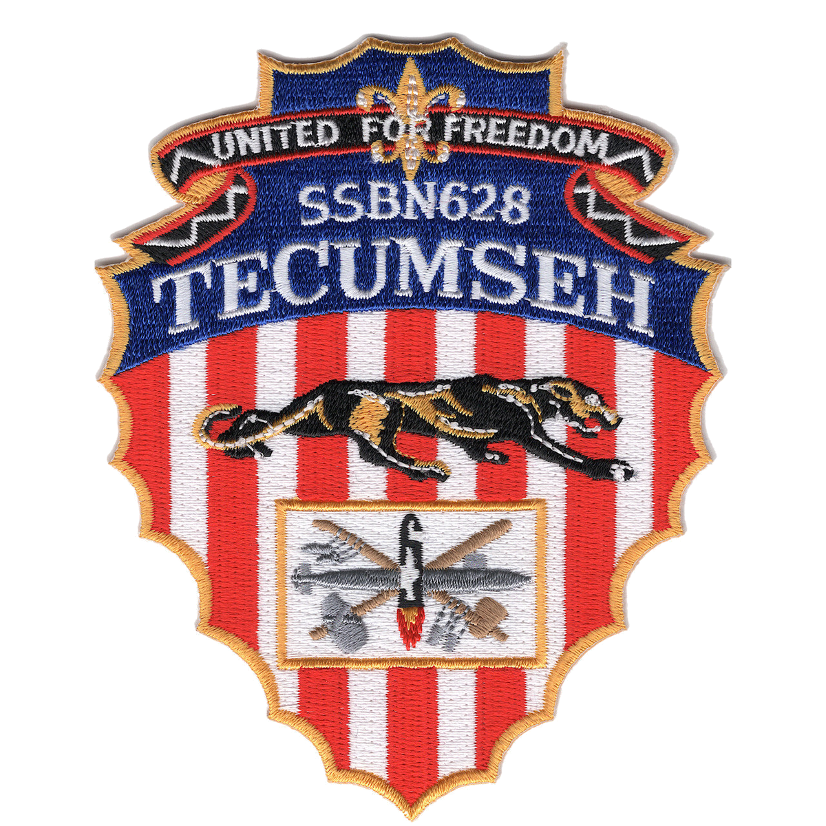USS TECUMSEH SSBN 628 PATCH
