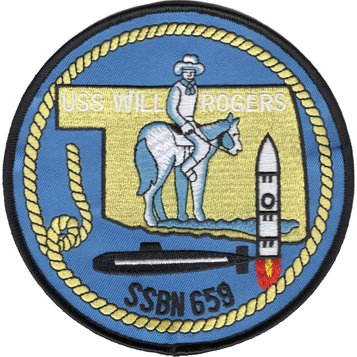 USS WILL ROGER SSBN 659 PATCH