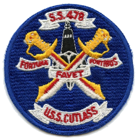 USS CUTLASS SS 478 PATCH - BLUE collection thumbnail